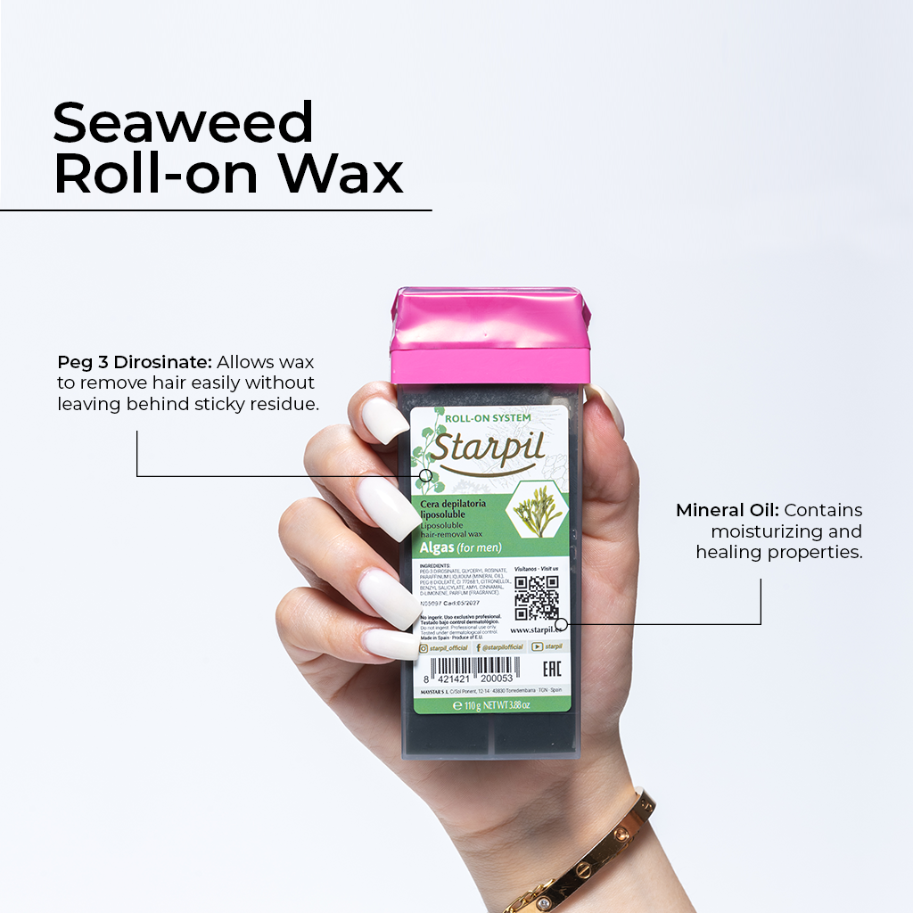 Cartuchos de cera roll-on de algas para hombres - Paquete de 20